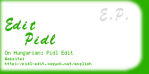 edit pidl business card